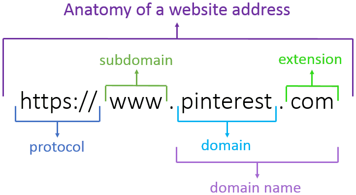 Anatomy of a website address