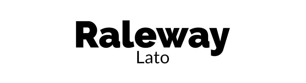 Raleway with Lato font pairing